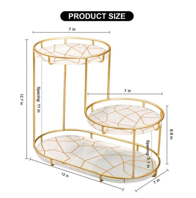 3-Tier Golden Vanity Stand