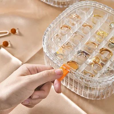 3 layer Transparent Jewelry organizer