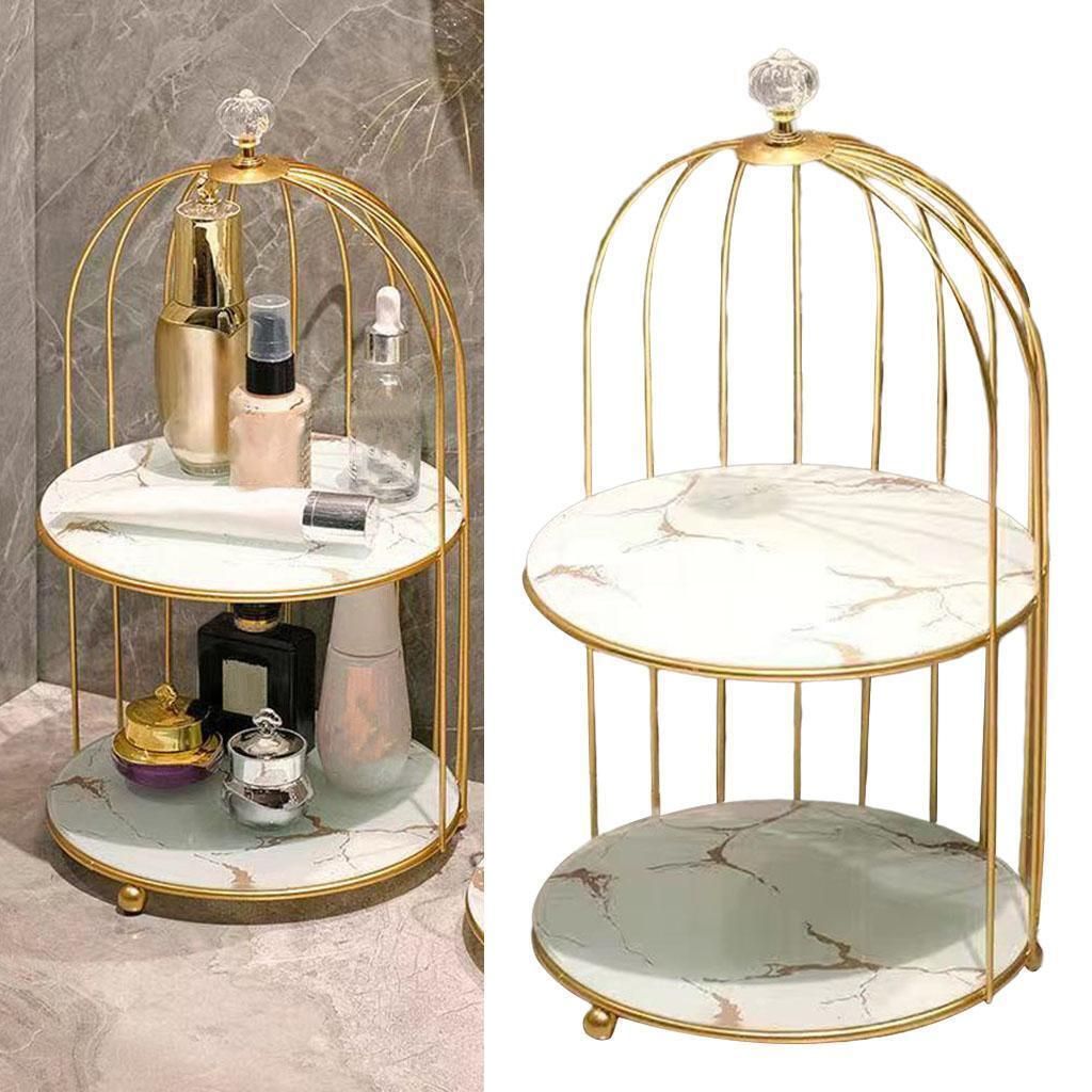 2-Tier Golden Vanity Cage