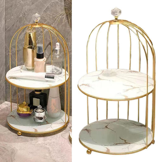 2-Tier Golden Vanity Cage
