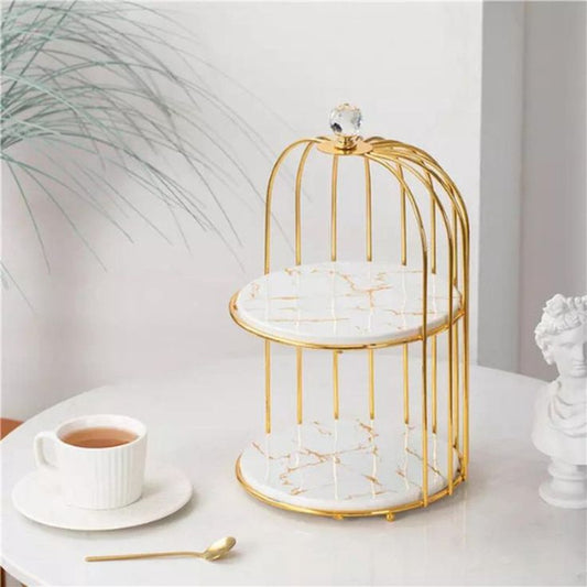 2-Tier Golden Vanity Cage