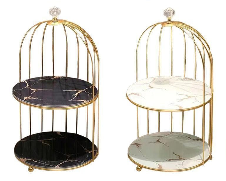 2-Tier Golden Vanity Cage