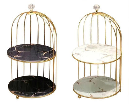 2-Tier Golden Vanity Cage