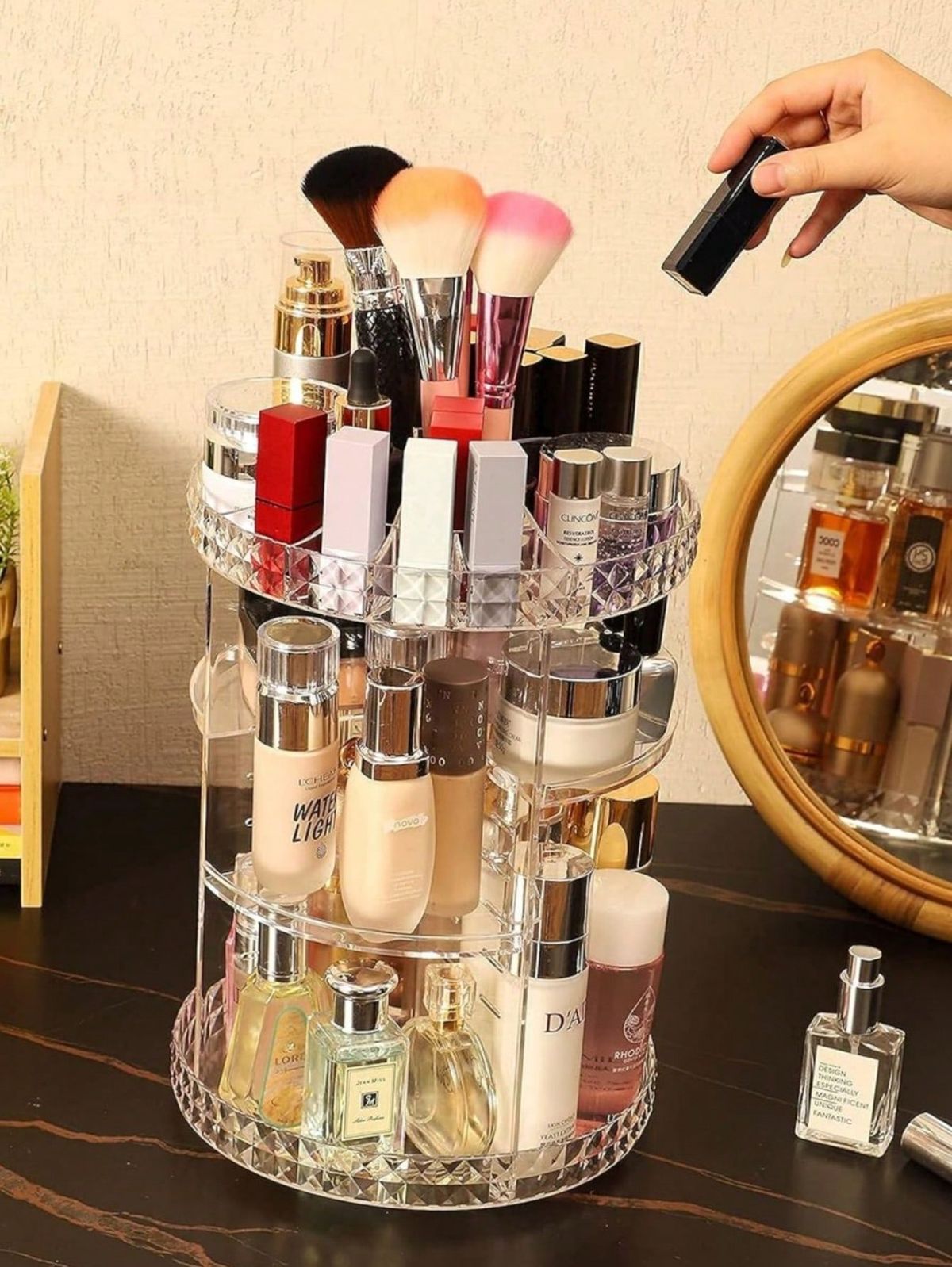 Cosmetics Makeup Organizer 3D Rotating 360