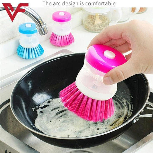 Portable Dispensing Tool Dish Brush Kitchen Soap With Dispenser Cleaning Washing