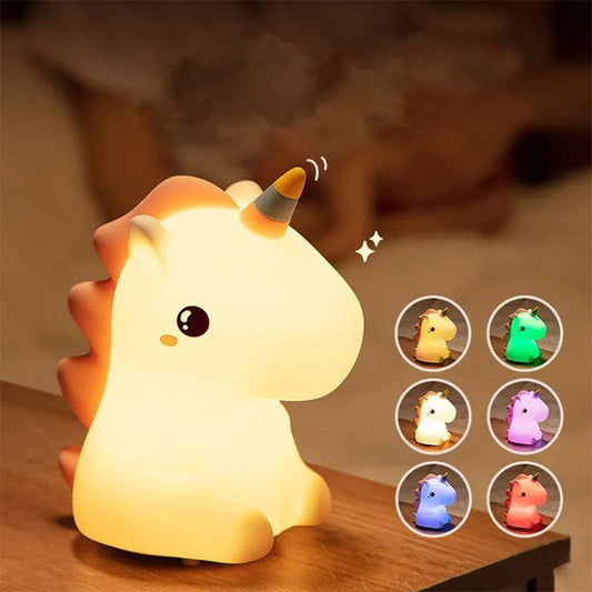 Unicorn Silicone Night Lamp - Rechargeable Animal