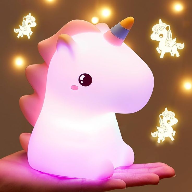 Unicorn Silicone Night Lamp - Rechargeable Animal