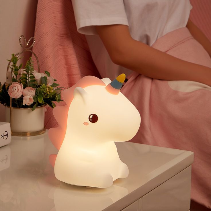 Unicorn Silicone Night Lamp - Rechargeable Animal