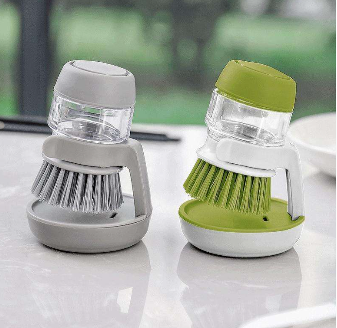 Portable Dispensing Tool Dish Brush Kitchen Soap With Dispenser Cleaning Washing