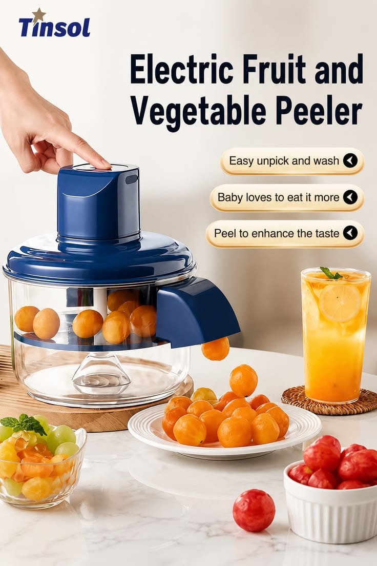 Automatic Electric Fruit Vegetable Peeler Machine For Home Kitchen Commercial Use Rechargeable Portable Grape Tomato Peeler Tool