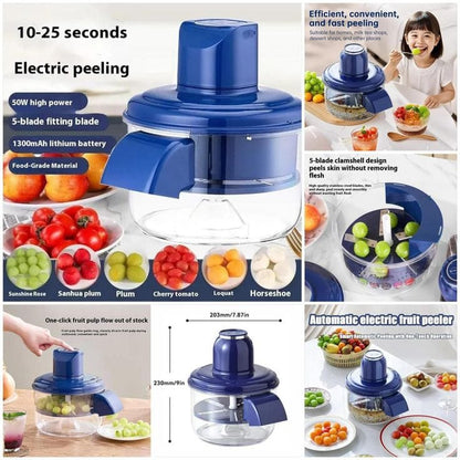 Automatic Electric Fruit Vegetable Peeler Machine For Home Kitchen Commercial Use Rechargeable Portable Grape Tomato Peeler Tool