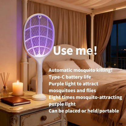 Foldable Mosquito Racket 2-in-1