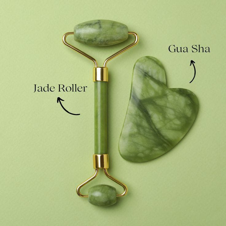 Flawless Jade Roller With Stone (Marble) Face Roller Flawless Facial Massager