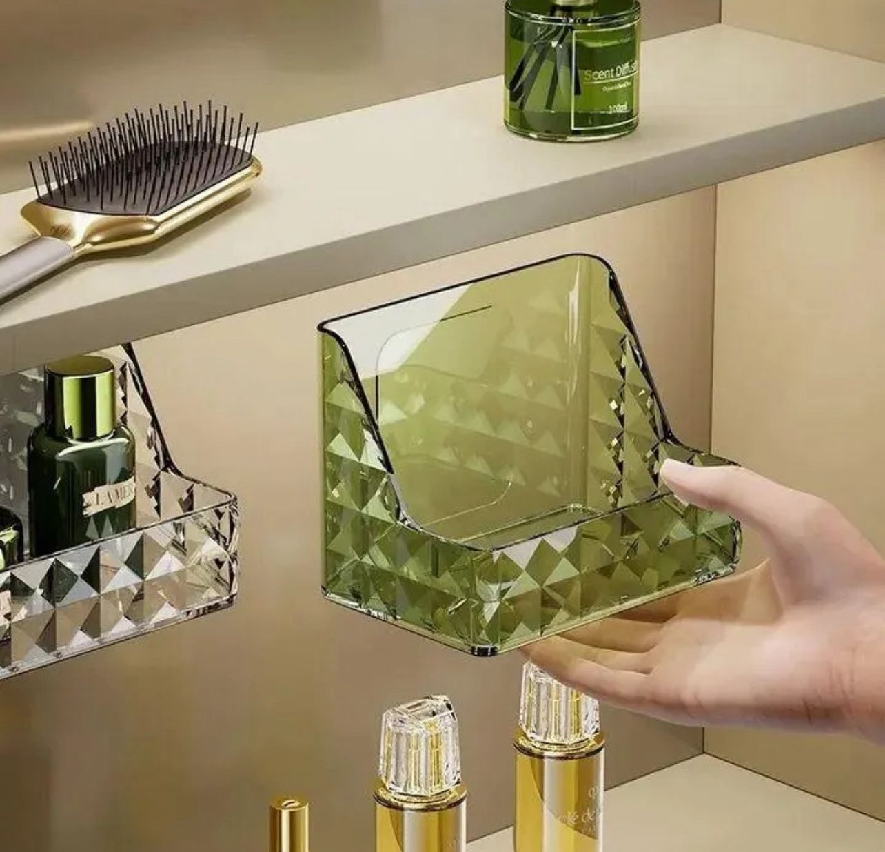 Mini Crystal Makeup Shelf